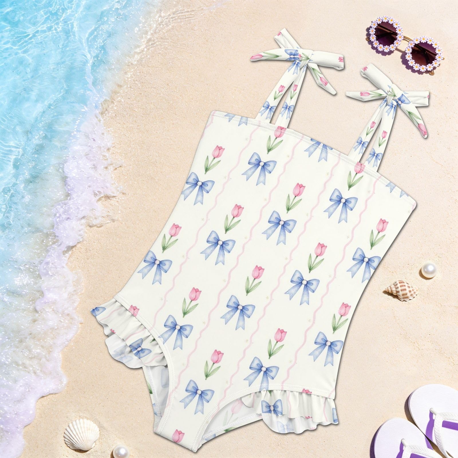FRODOTGV Costume da bagno intero da bambina, ad asciugatura rapida, per piscina, spiaggia, surf, per neonata