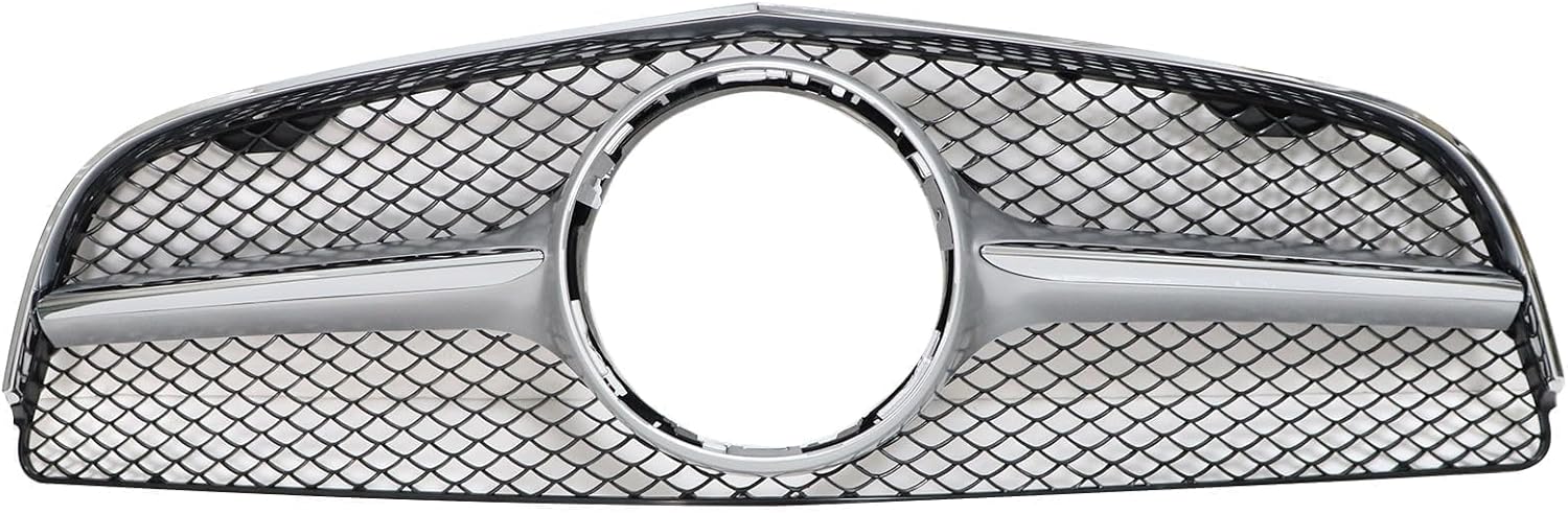 SecosAutoparts Upper Grille Front Grill Compatible with Mercedes-Benz E Class E550 E400 E350 2014 2015 2016 2017 Replace# 20788031839982