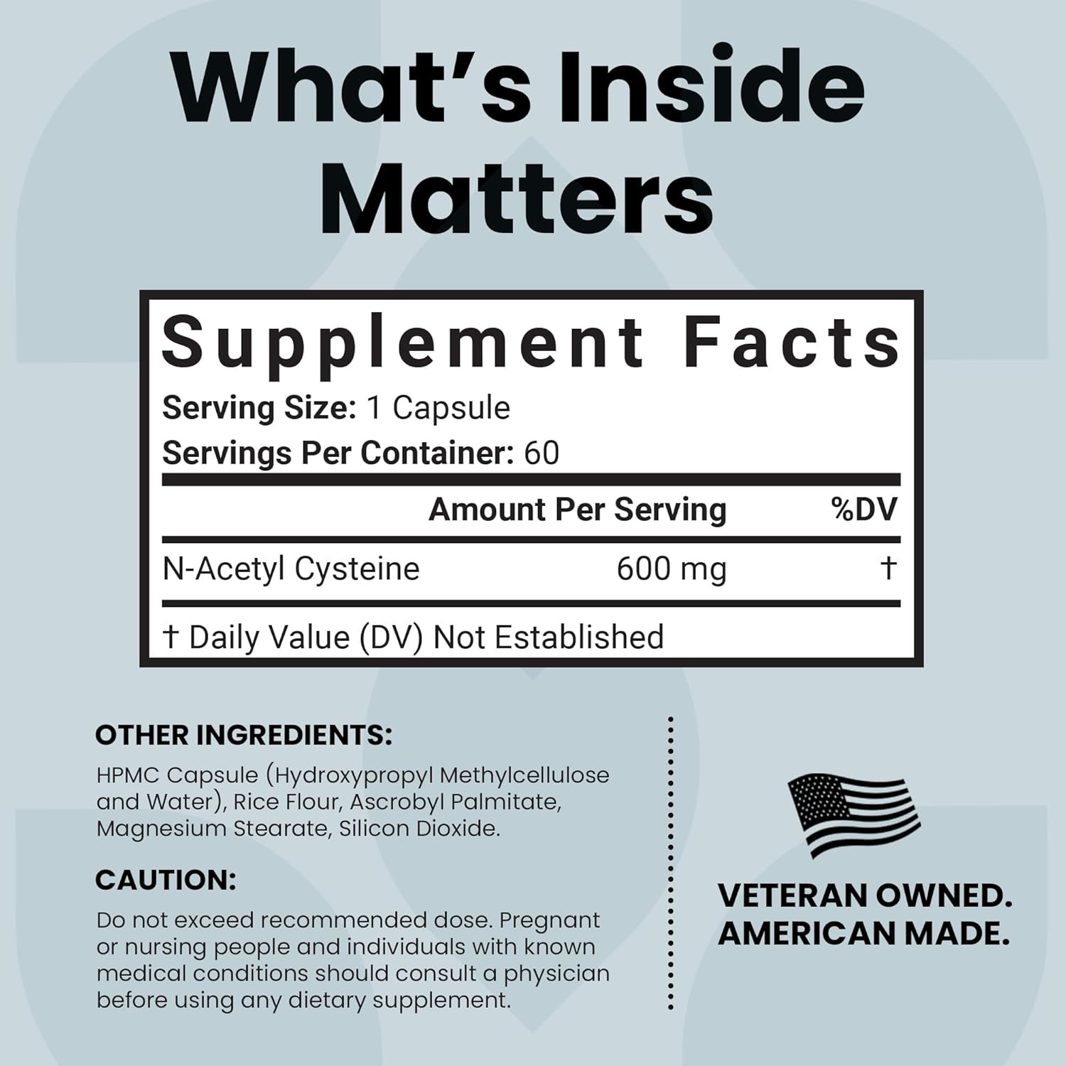 Luma Nutrition NAC 600 mg Capsules - NAC Supplement N-Acetyl Cysteine for Antioxidant, Respiratory & Cellular Support - Supports Immune Function, Exercise Recovery - GMP and Made in USA - Image 4