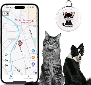 NGXDFL GPS Tracker for Dogs, Mini Cat GPS Tracker, Positioning Smart Alarm Pet Tracker, Waterproof and Drop-Proof, Extra Long Battery Life of 365 Day, No Subscription