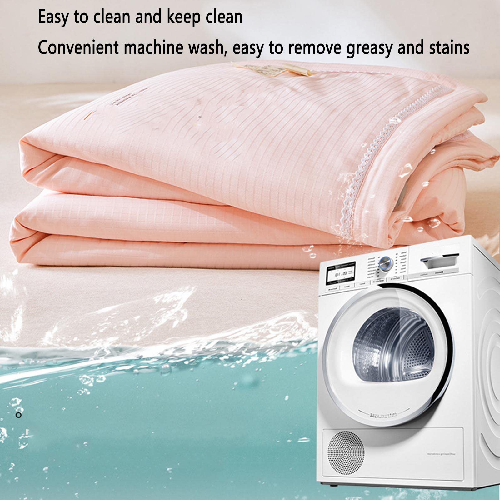 JUSHZ Coperta Pile Matrimoniale Singolo Divano Scaldaletto Copertina Trapunta Fresca Estiva Fibra di Soia Uso in Camera con Aria Condizionata Primavera Autunno Regalo (White,200x230cm)