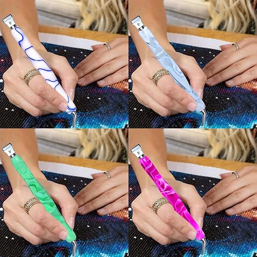 Miniatura 4 de Broca de pintura de diamante con puntas de metal de acero inoxidable, puntas de rejilla, punta angular y pegamento de arcilla, kit de accesorios