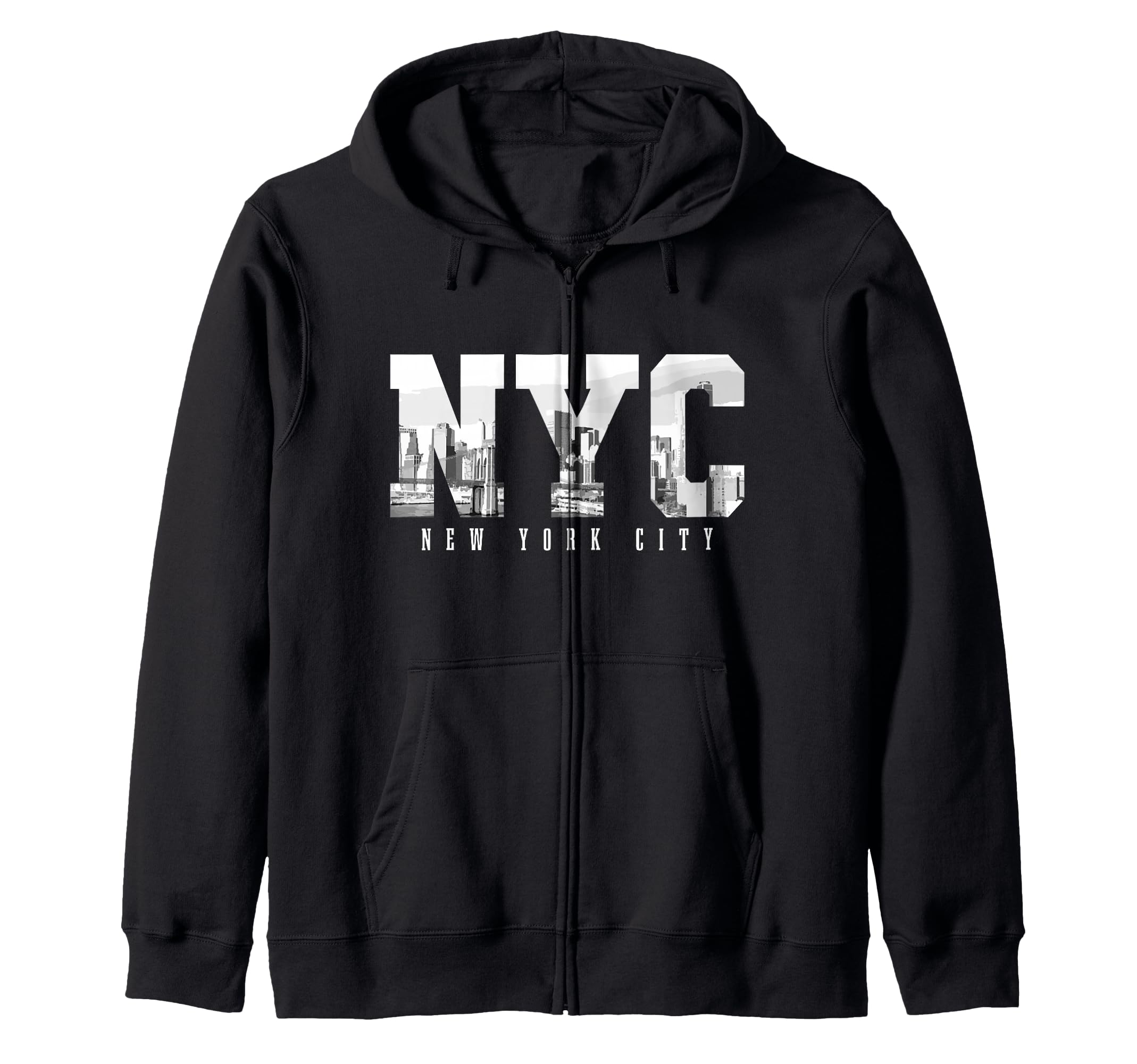 NYC New York City NY Skyline USA America Vintage Souvenir Zip Hoodie