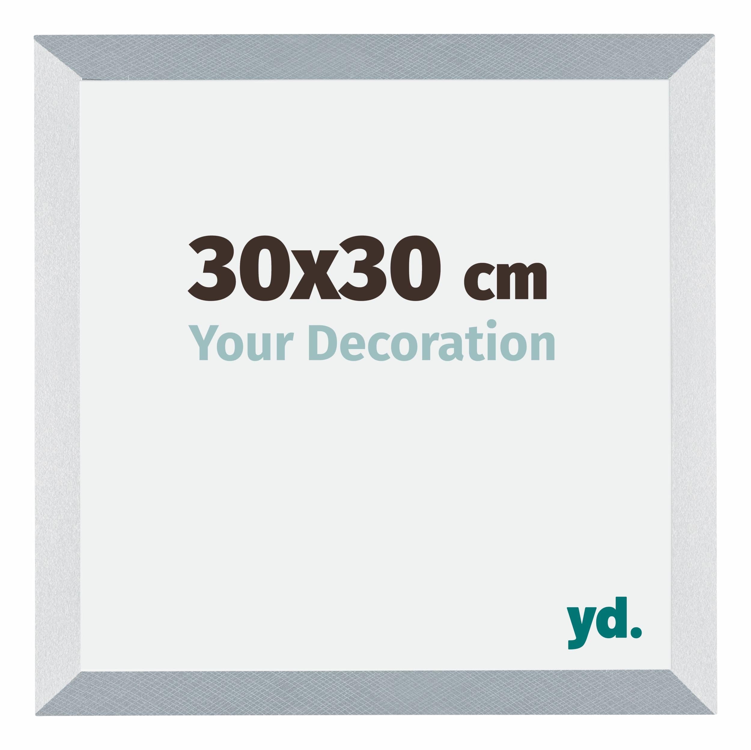 Your Decoration - Picture Frame 30x30 cm - Aluminum Brushed - Decorative Wall Frame in MDF with Antireflection - Frame 30x30 - Mura — image 1