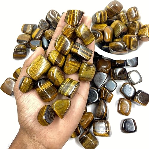 Miniatura 2 de 10 piedras pulidas de ojo de tigre, cristales pulidos curativos, piedras naturales, Feng Shui, equilibrio de chakras, buena suerte, regalo de reiki,