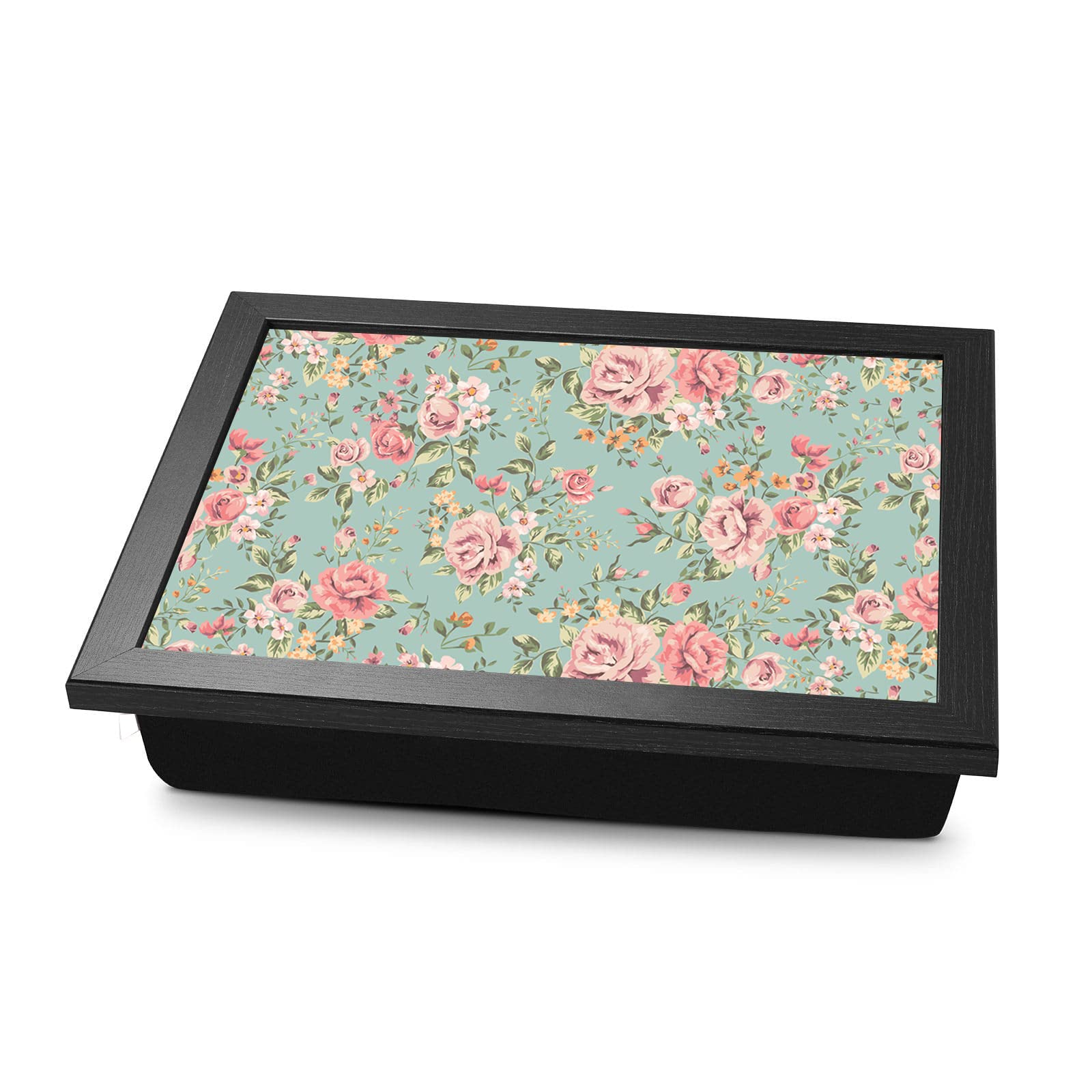 Decor Production Portable Wooden Frame Printed Laptray, Lapboard, Laptop Table Desk with Cushion Bottom for Writing, Eating, Studying(laptray-pt3-09) (B0B39FNTM2) Amazon Price History, Amazon Price Tracker