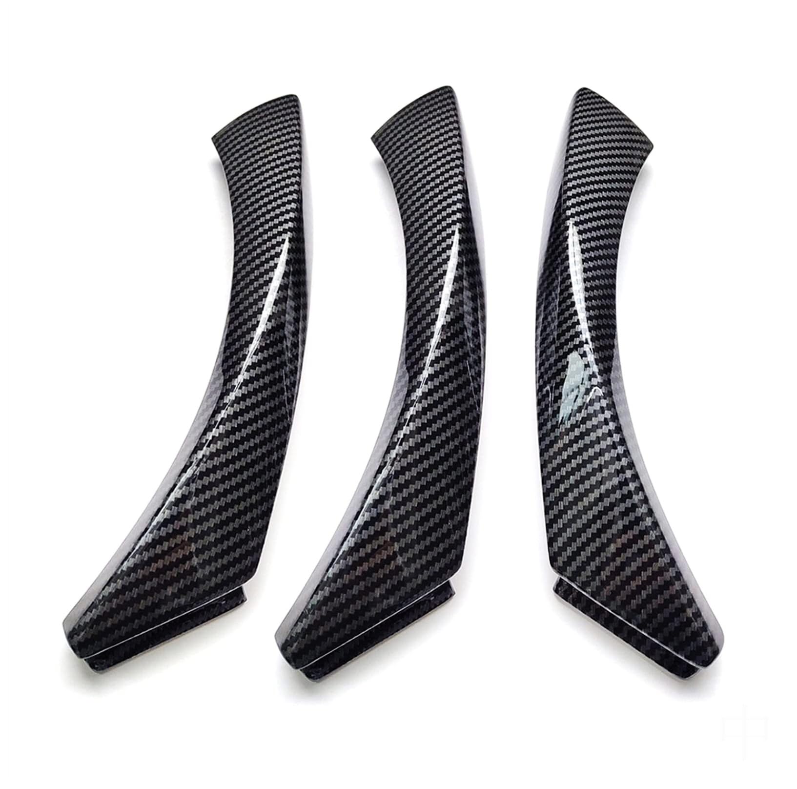 BLBNEZBZTY for BMW for 3 for Series E90 E91 2005-2013 Carbon Fiber Look Armrest Panel Door Handle Set Interior Door Handle Covers(RHD Cover 3pcs Set)