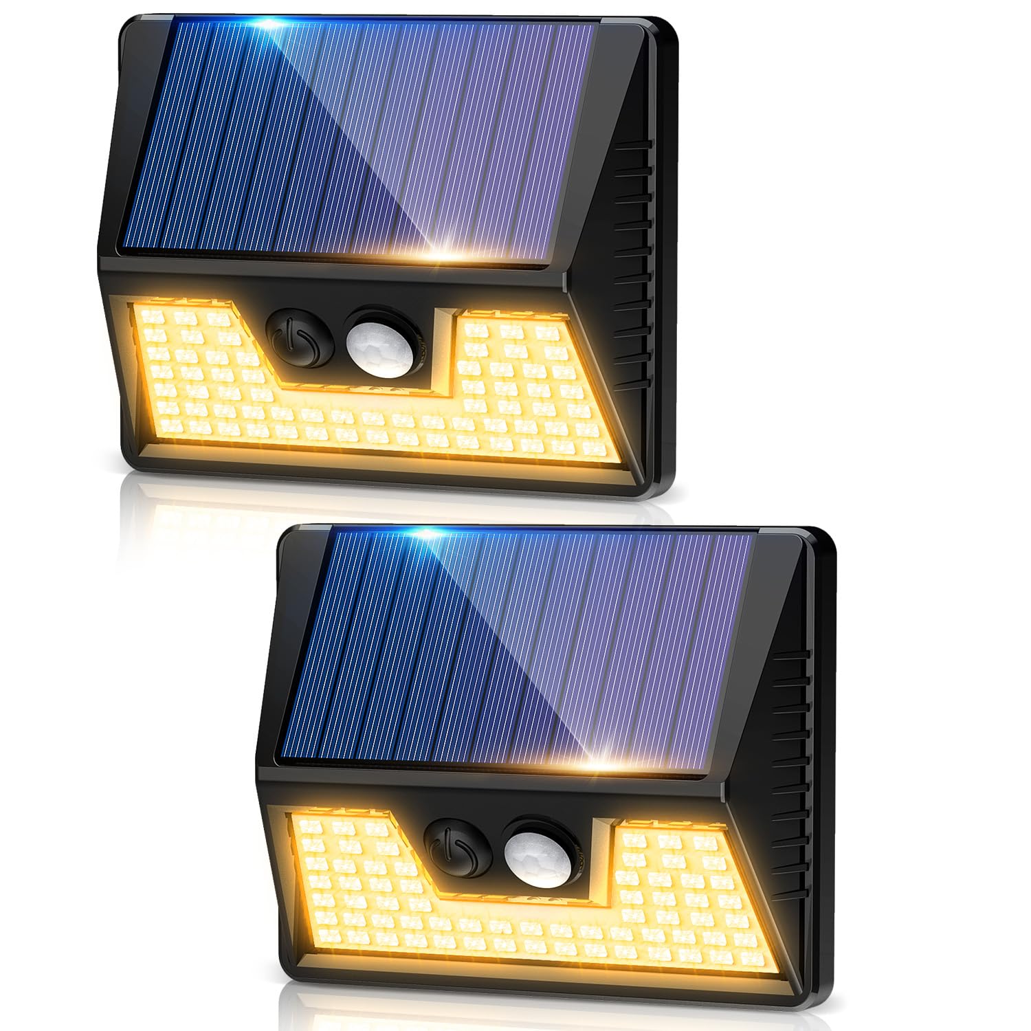 vighep Solar Lights Outdoor Garden, 2 Pack Security Lights Motion Sensor