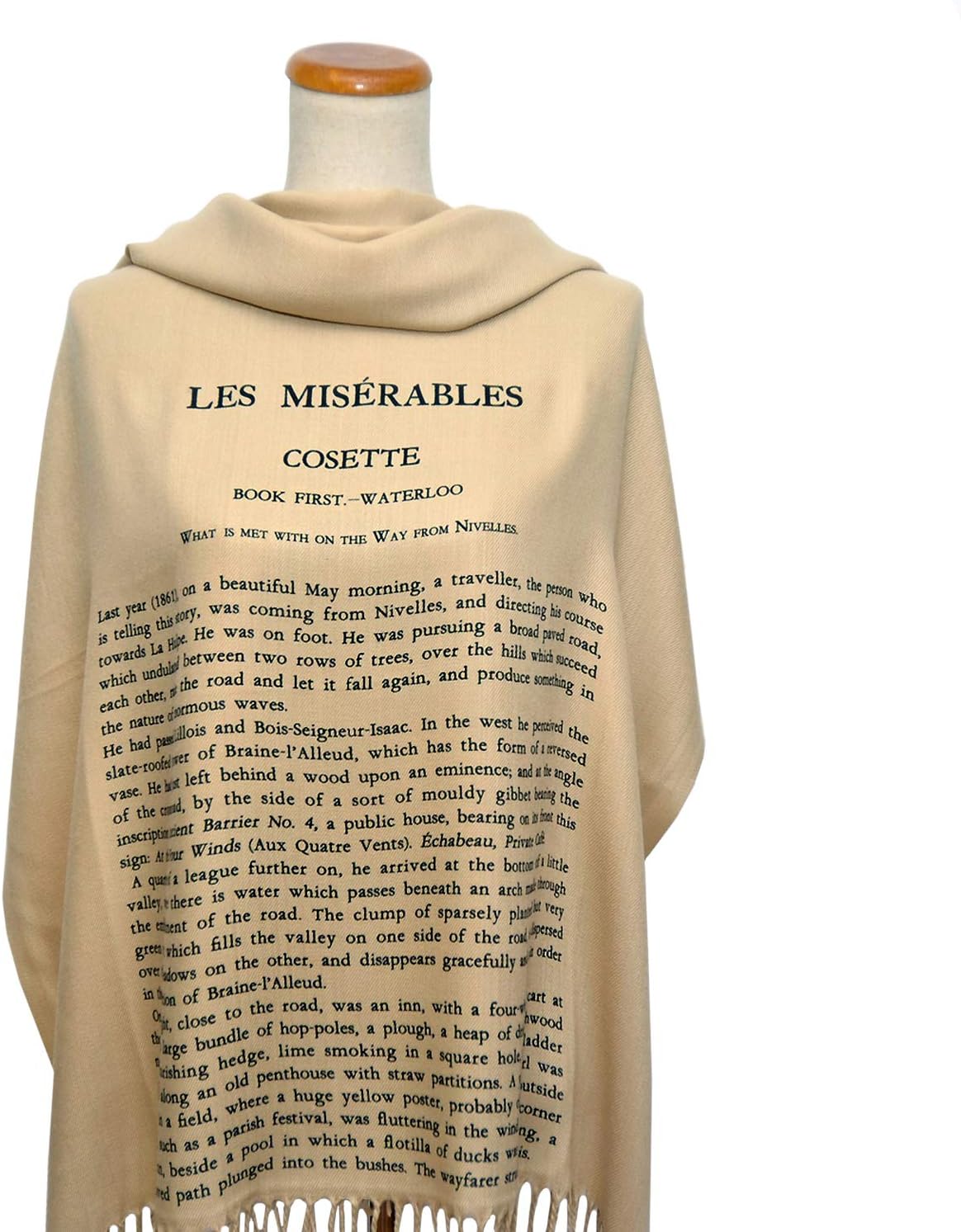Les Misérables by Victor Hugo Shawl Scarf (English version)