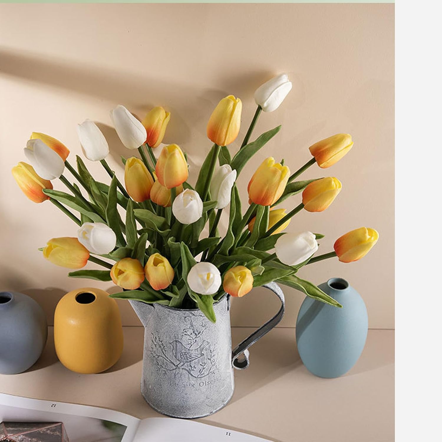 Artificial Tulips 20PCS, Fake Artificial Tulip Bouquets