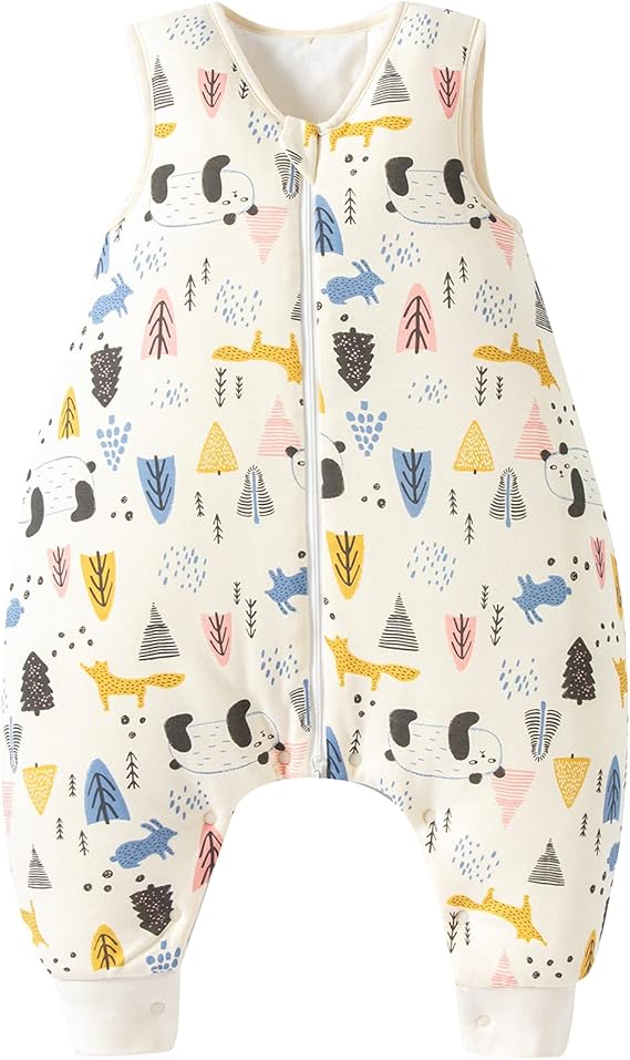 Duomiaomiao Nursery,Bedding,Blankets & Swaddlers,Swaddles Duomiaomiao Baby Sleeping Bag with Legs 2.5 TOG,Unisex 100% Cotton Wearable Blanket baby Winter sleeping bag 2-3 years