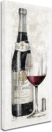 Miniatura 2 de Arte de arte de lápiz vino I por Avery Tillmon, 24 x 47 pulgadas, lienzo para pared