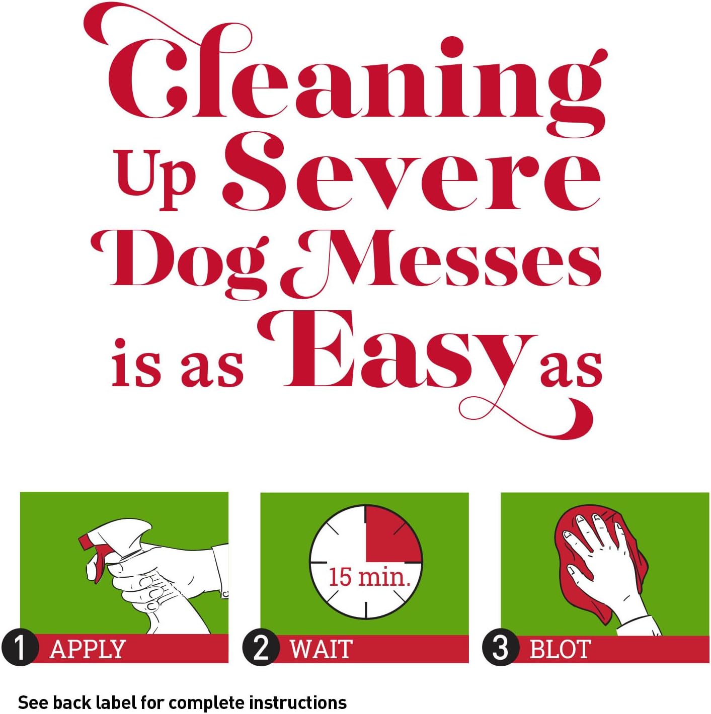 Nature’s Miracle P-96987 Advanced Stain and Odor Eliminator Dog, For Severe Dog Messes, Sunny Lemon Scent,32 oz : Pet Supplies