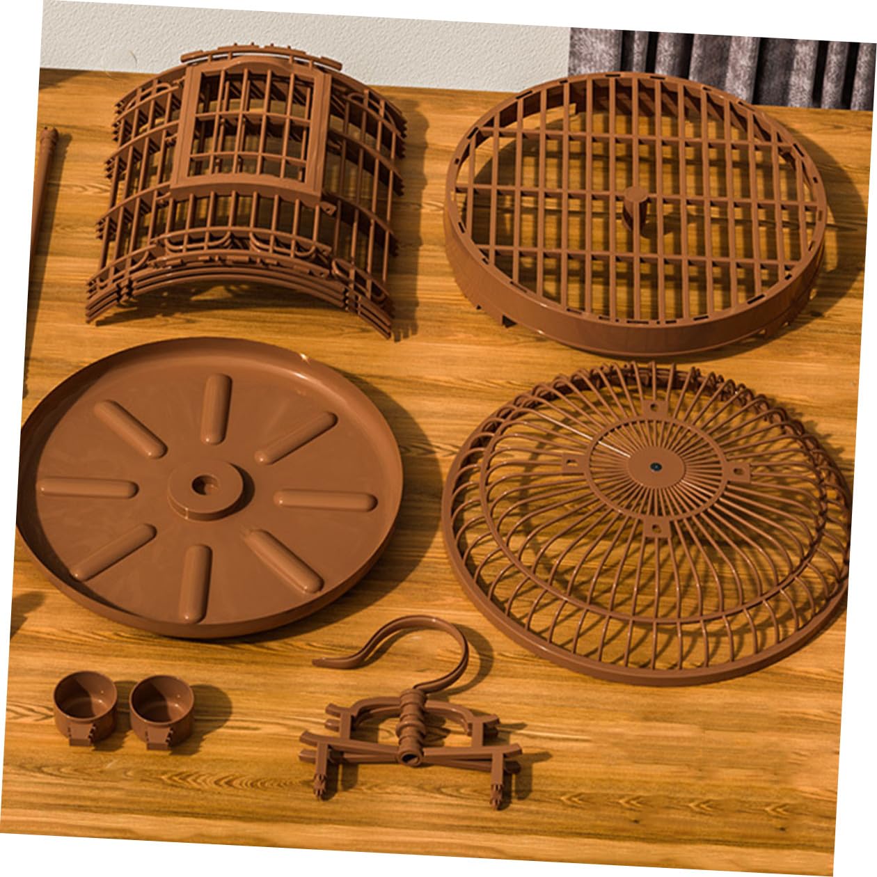 Abaodam Gabbia per Uccelli Portatile in Plastica Vintage Grande Villa Spaziosa Fondo Igienico per Parrocchetti Inseparabili e Calopsitte per Viaggi e Uso Interno ed Esterno