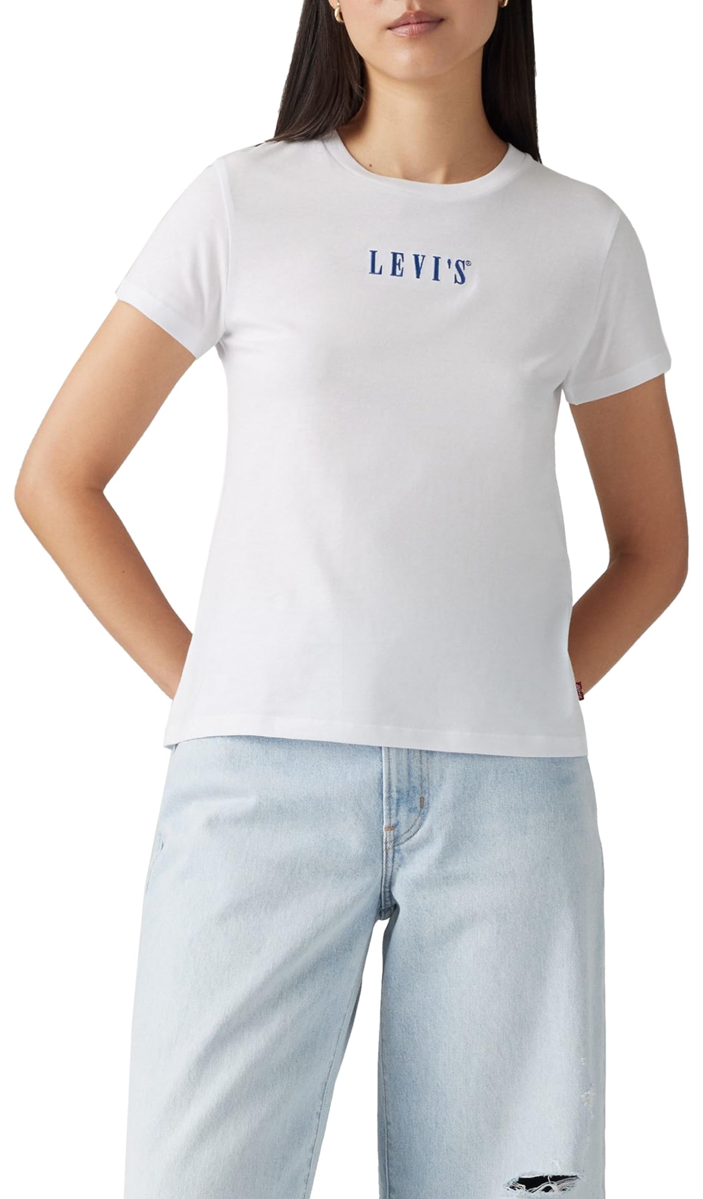 Levi's 17369-3090 Women's Shirts and Tops, Serif Emb Bright WHI, Large