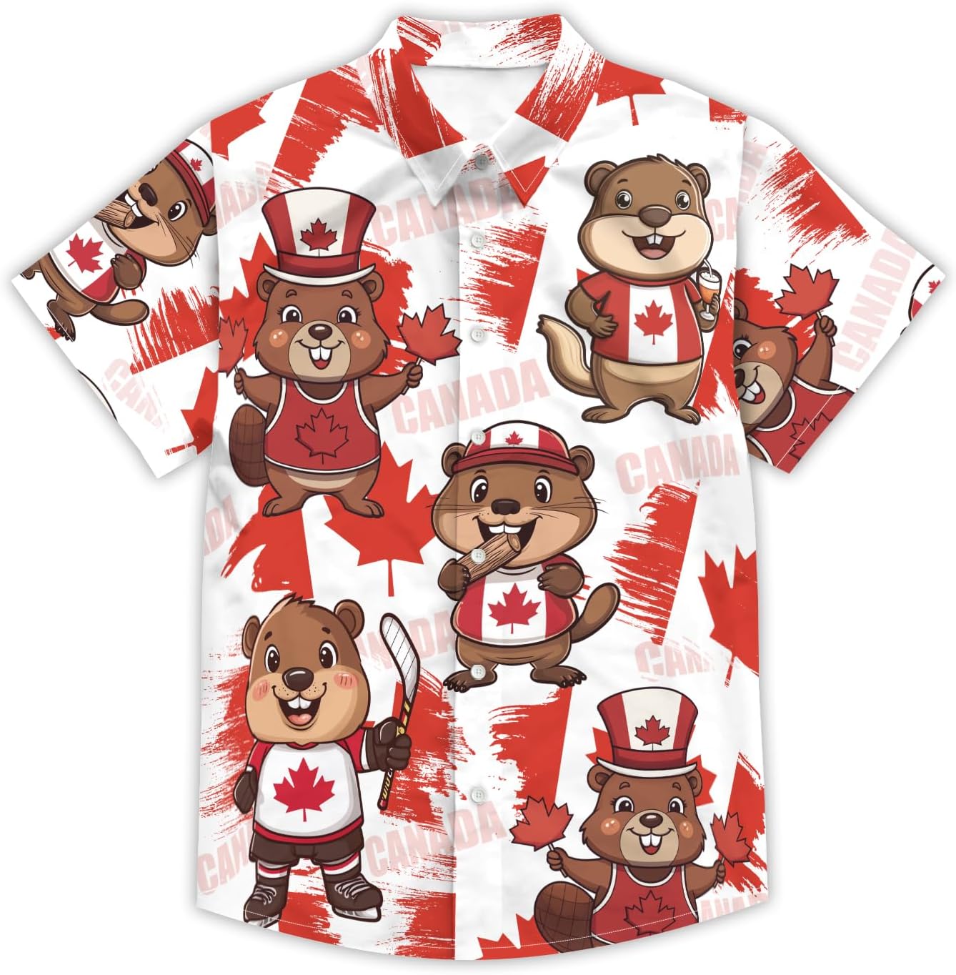 Men's Hawaiian Shirt Short Sleeve Casual Button Down Shirt Novelty Print Tropical Beach Shirt