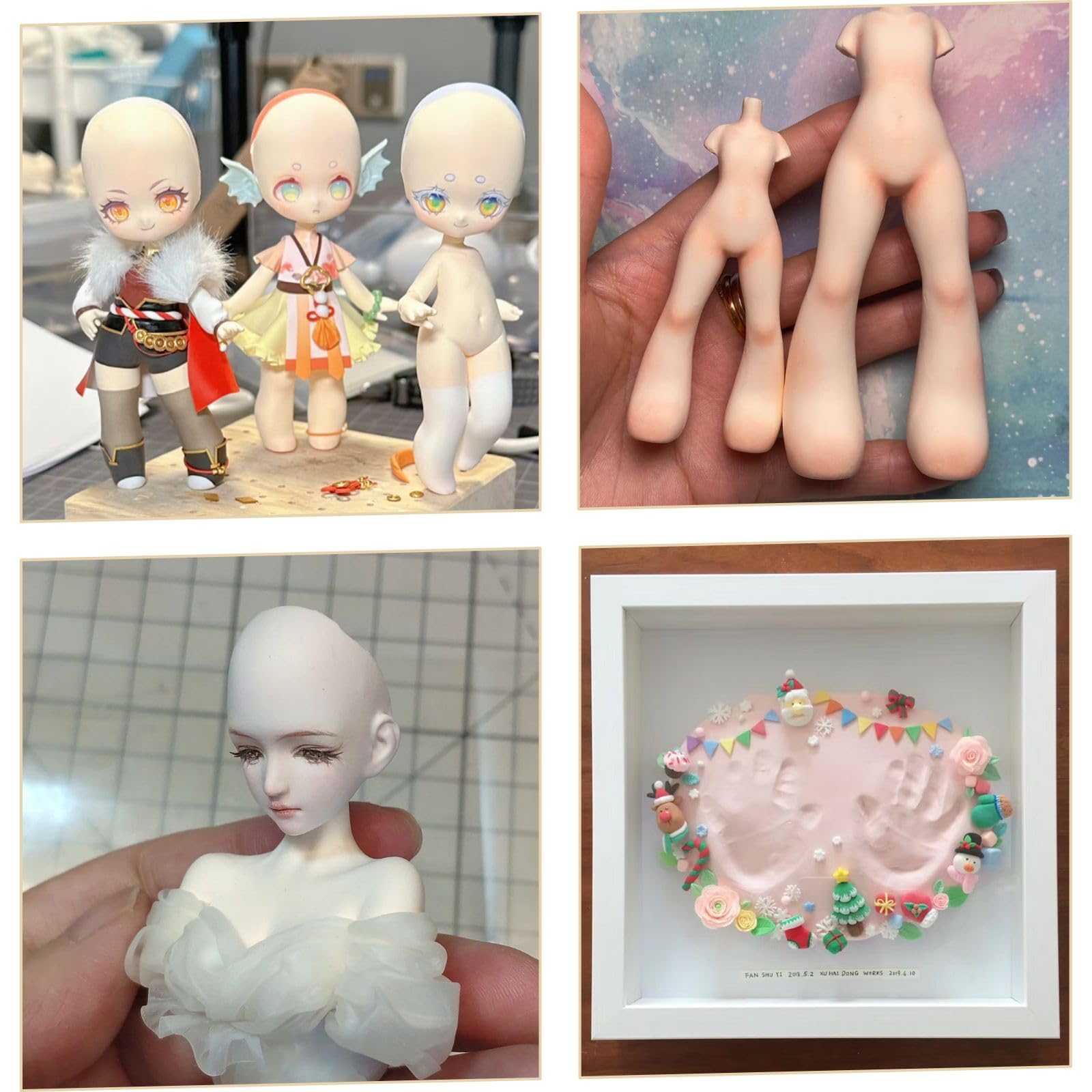 Lightweight Clay - Air Dry Clay, Ultra Light & Soft, Safe & Non-Toxic, Moldable & Flexible, DIY Modeling Clay for Anime Figures, Sculpting, Molding, Creative Art Crafts