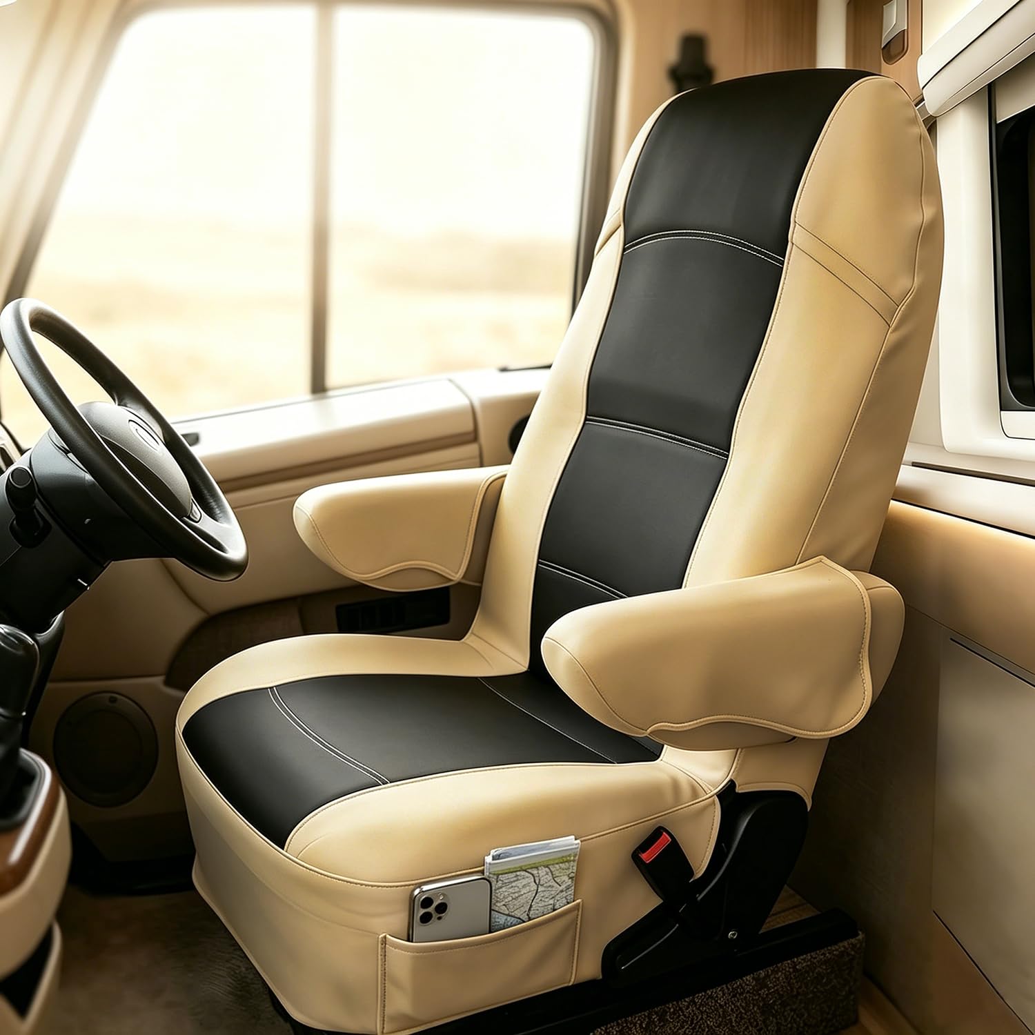 Amazon.com: BeadChica 2 Pack RV Seat Covers for Captains Chairs