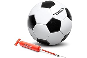 GoSports Classic Inflatable Soccer Ball with Premium Pump