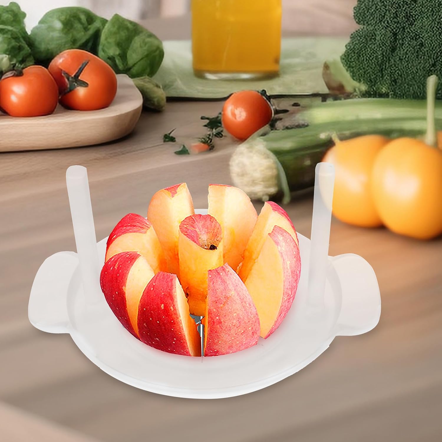 Stainless Steel Fruit Quarter Cutter with Quick Slicing Function and Multifunctional Design, Sturdy Kitchen Gadget for Simple Fruit Coring and Cutting