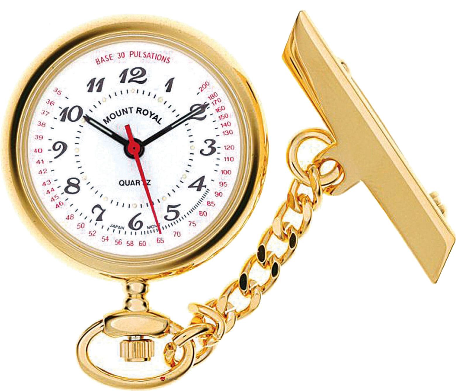 Reloj de enfermera de diseño redondo con acabado dorado exclusivo de I LUV LTD 3