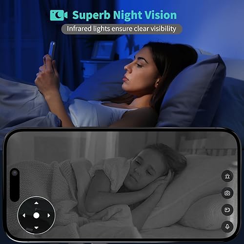 Miniatura 4 de Alaga Cámara de seguridad para interiores, WiFi 3K 5G y 2.4G, panorámicainclinación de 360, IA humanamascotamovimiento, visión nocturna, altavoz,