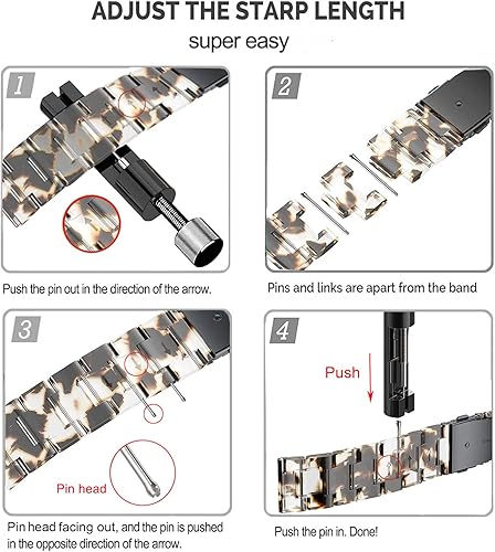 Vista 117 de Correas compatibles con Samsung Galaxy Watch 7 / FE / 6/6 Classic / 5/5 Pro / 4/4 Classic / 3 de 1.614 in / Huawei GT3 de 1.654 pulgadas, 0.787