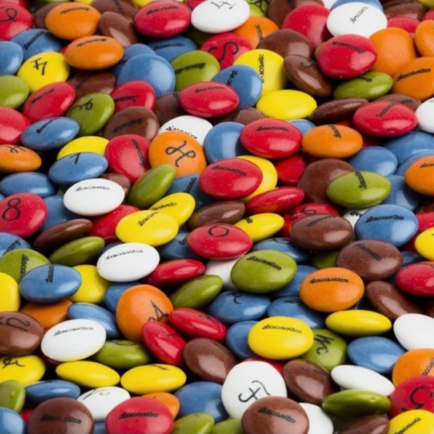 Lot de 200 Sachets Individuels de Lacasitos (3 par Pack) · Chocolat au Lait Coloré · Avec Carte Personnalisable Offerte · Idéal pour Anniversaires, Halloween, Fêtes ou Entreprises