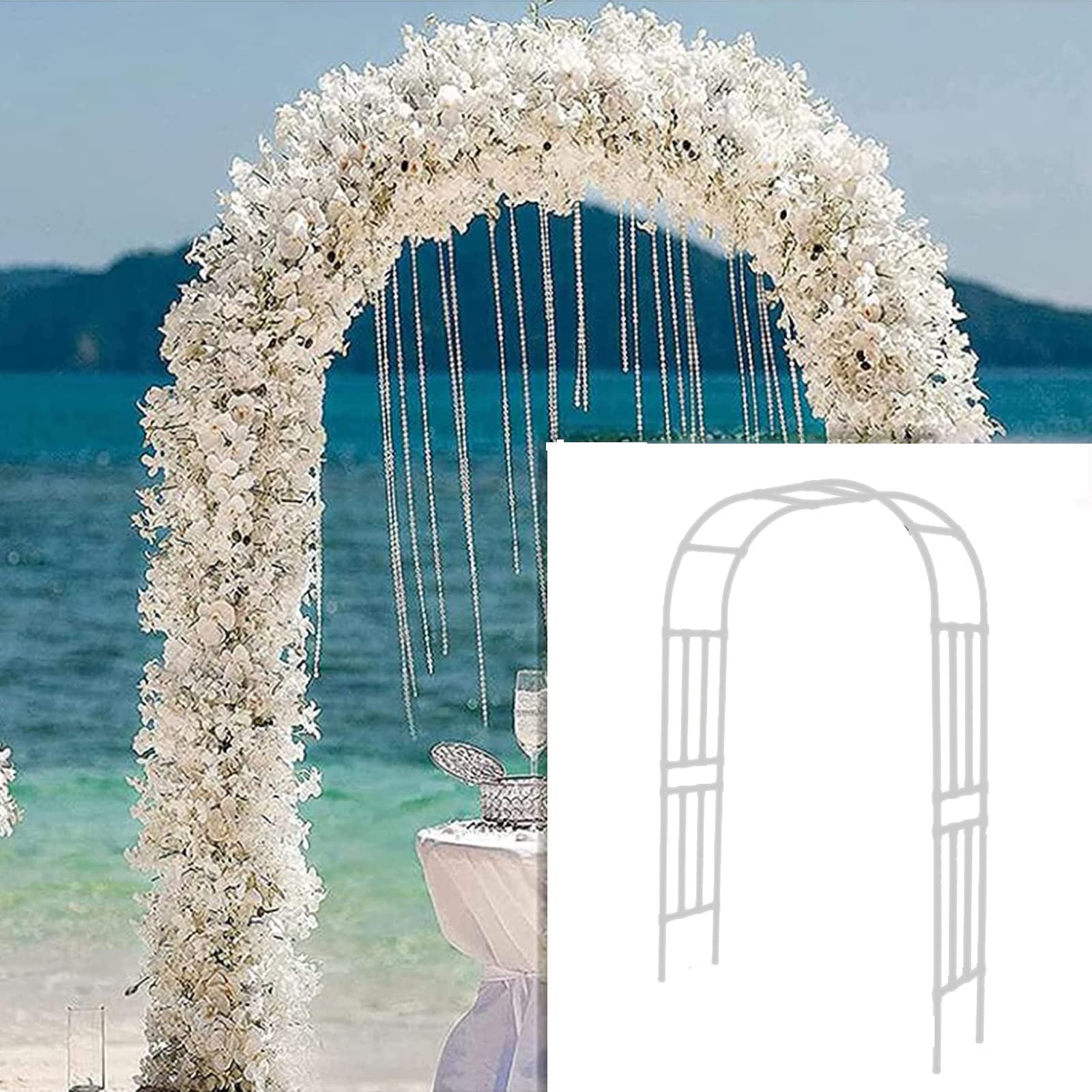 Treillis décoratif durable et arche en métal de haute qualité pour roses
