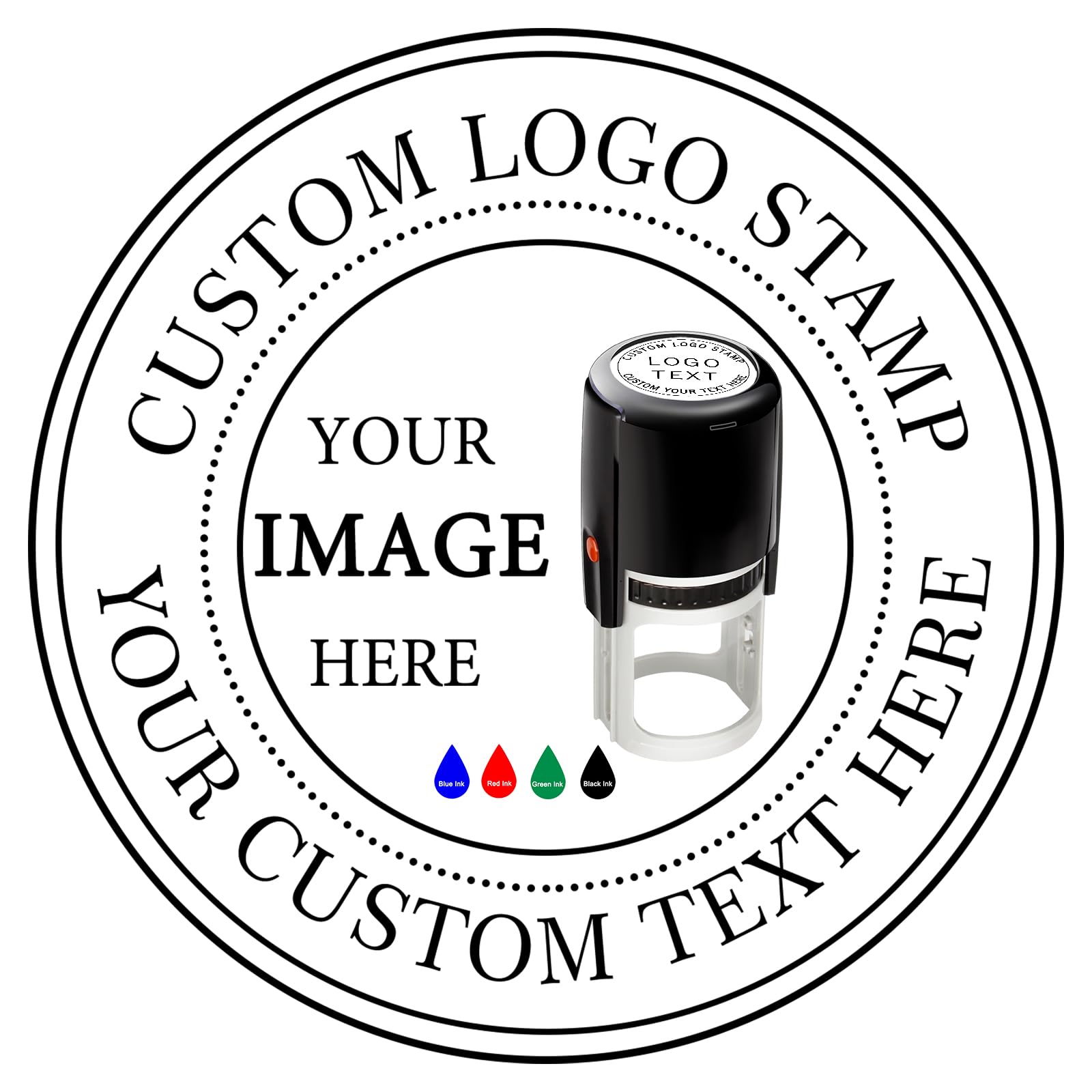 Custom Stamp Logo Custom Logo Stamp - Personalized Self Inking Business ...