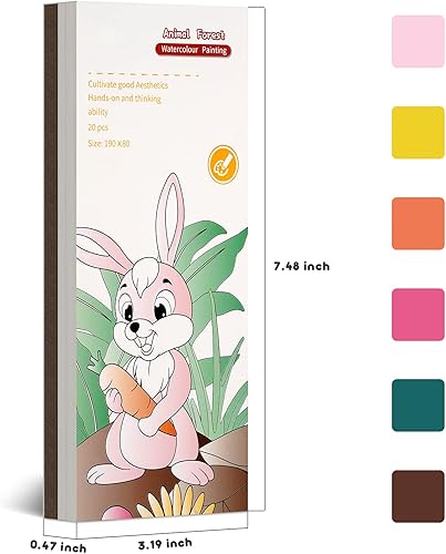 Miniatura 2 de Cavnewt Libros de acuarela para colorear para niños de 4 a 8 años, juegos de libros de pintura de acuarela de bolsillo, libros de pintura con agua