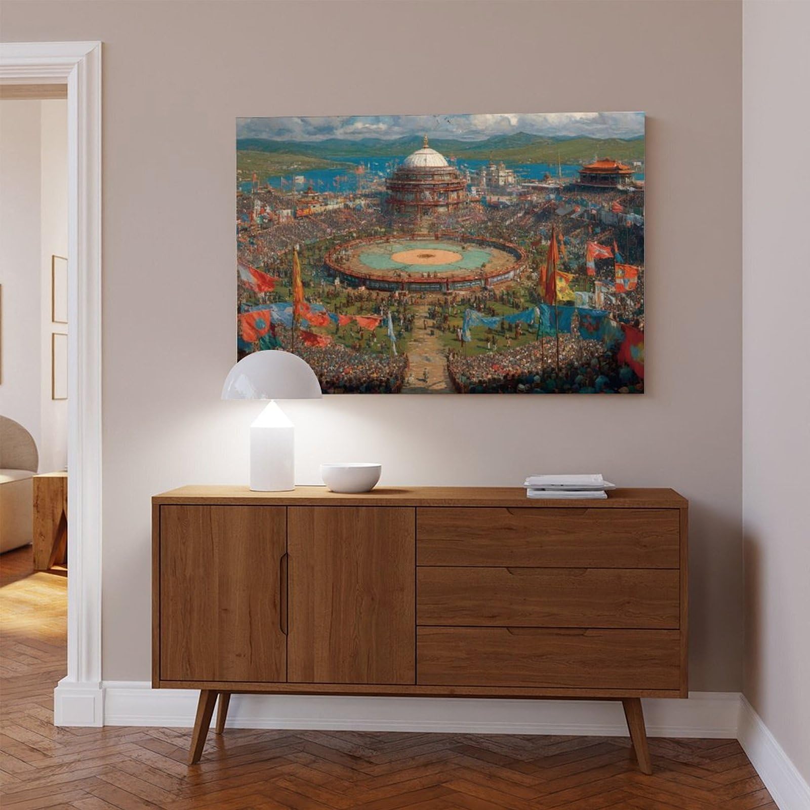 Poster su tela per festival, decorazione per camera da letto, ufficio, stanza, regalo, 60 x 90 cm