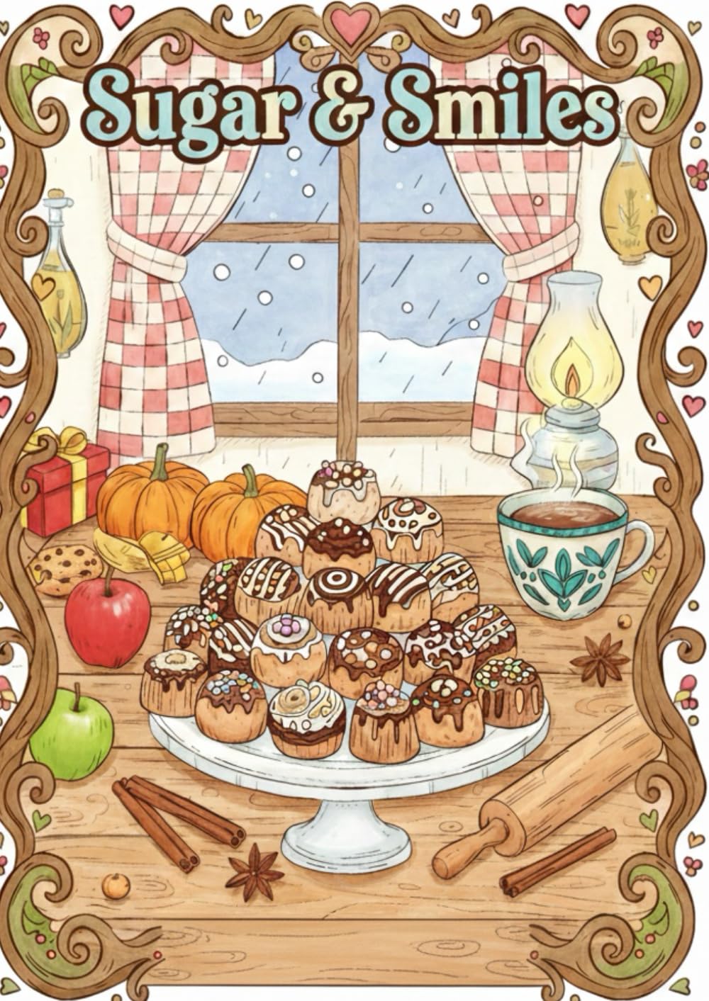 Sugar & Smiles: A Cute Desserts Coloring Book