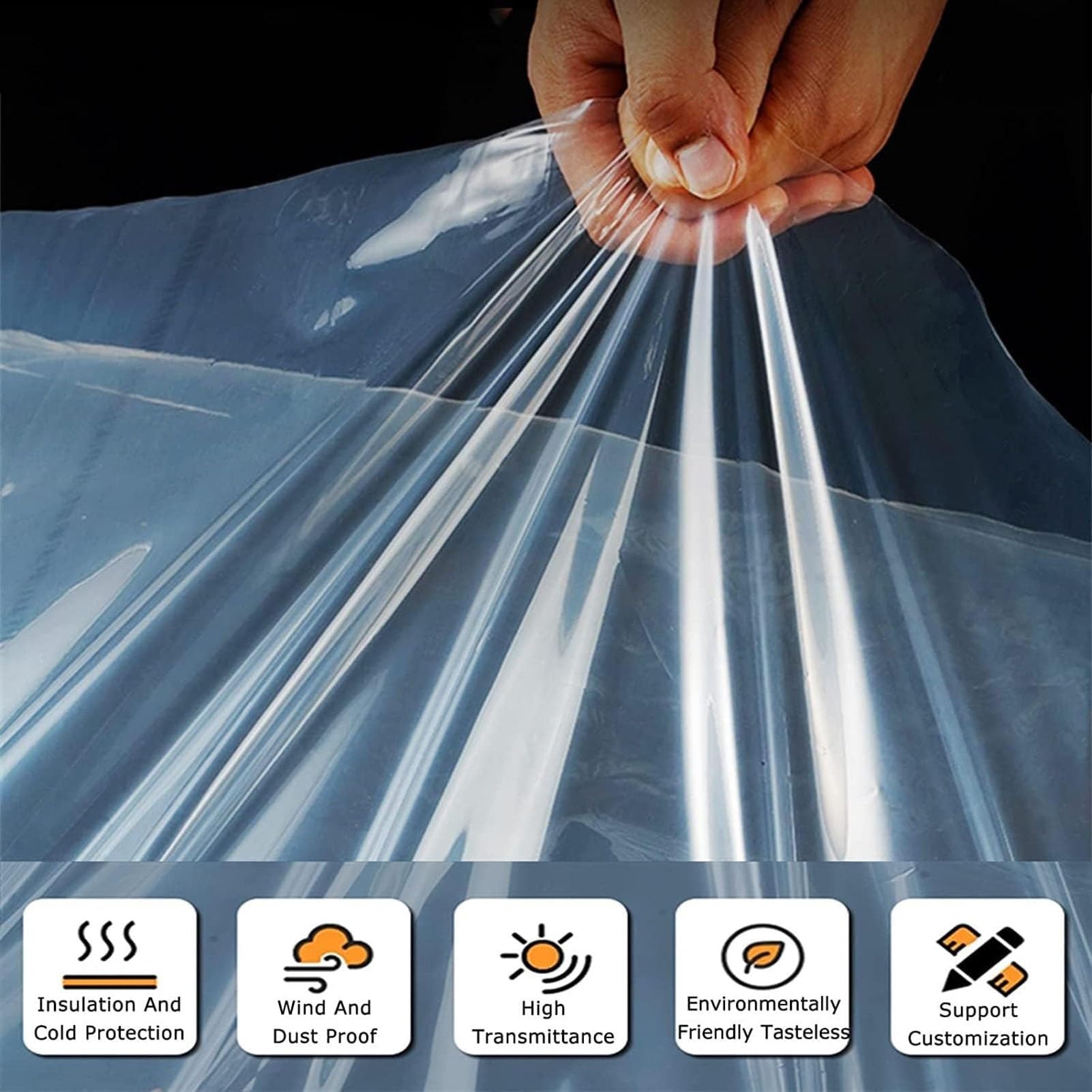 Telo Telone Impermeabile Esterno Occhiellato, 420g/㎡ Anti Strappo e Antivento Telone con Cerniera Ideale Come Telone per Gazebo Pergola (1x4.5m)