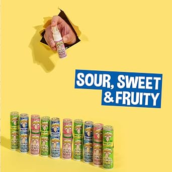 WARHEADS Super Sour Candy Spray Assorted Flavors 0.68 oz 3 Pack | Compact Package Fits Easily Into Gift Bags, Lunchboxes, Travel Kits, And Fun Snack Collections