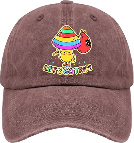 Sombrero de papá Let's Go Trip Dad Sombreros para mujer Vintage Denim Dad Sombrero ajustable