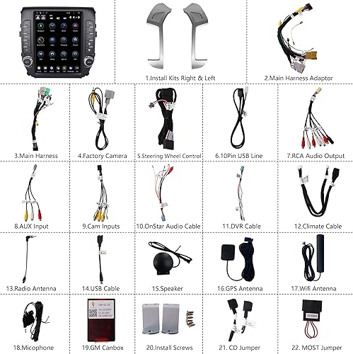 Miniatura 6 de LINKSWELL - Unidad principal de repuesto para radio Android para Silverado y Sierra 2014 a 2019 estéreo de automóvil 4 GB +64 GB de navegación