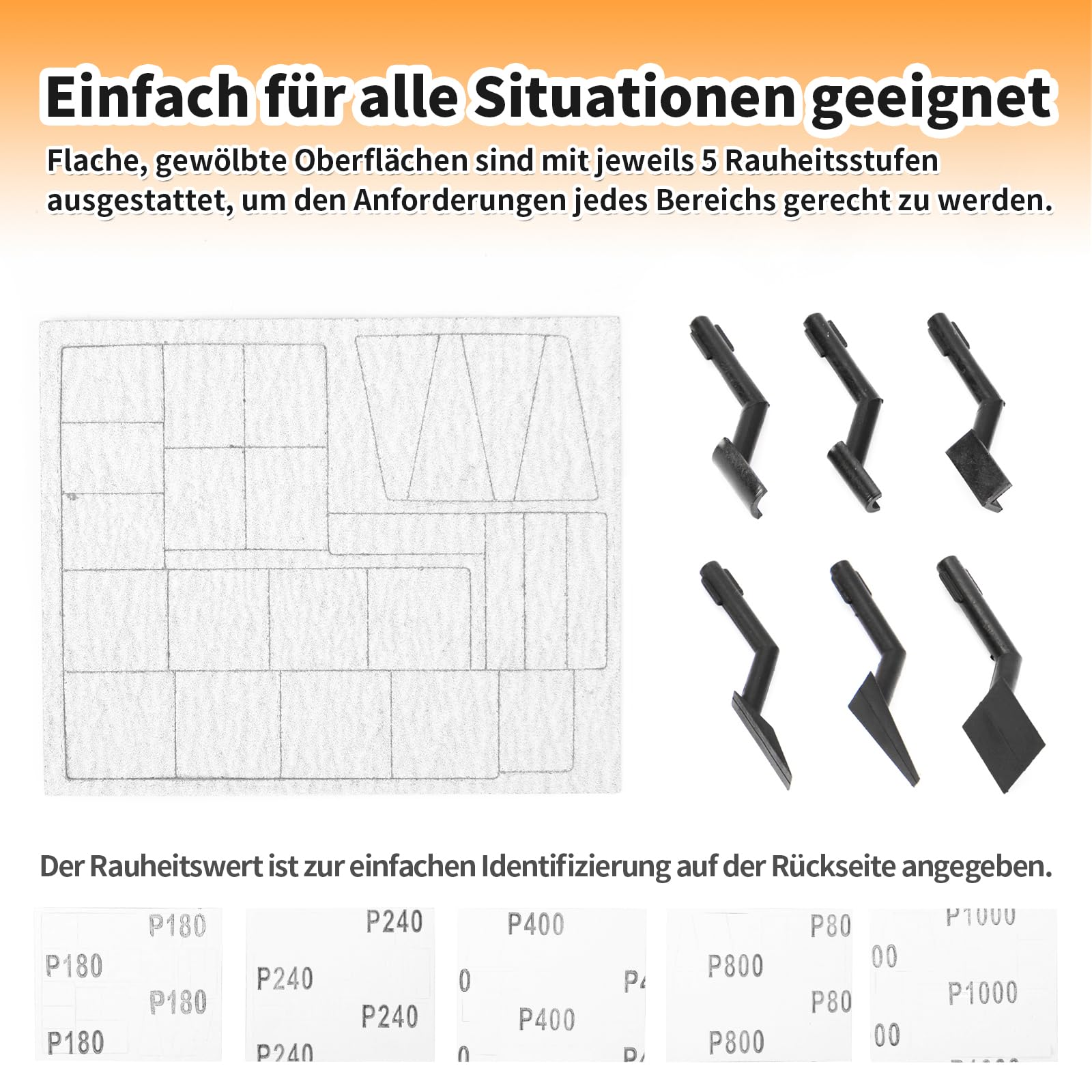 Hubschleifer, variable Drehzahl und USB-Aufladung mit LED-Licht, Stiftschleifer mit 6 Schleifköpfen, geeignet zum Schleifen, Polieren, Finishen und für DIY-Projekte (BLAU)