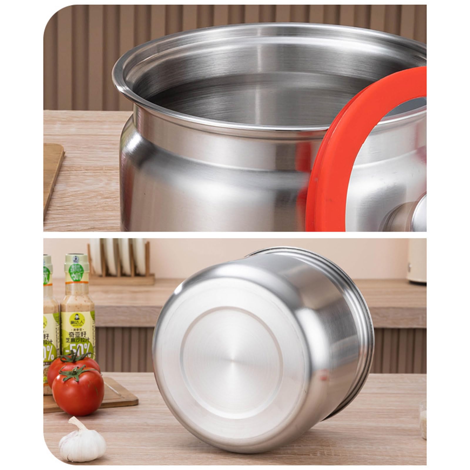 Robuster Edelstahl Lebensmittel Lagerbehälter Mit Tragbaren Designs Für Reismehl Zucker Kaffee Küche Organisation Edelstahl Lebensmittellagerbehälter