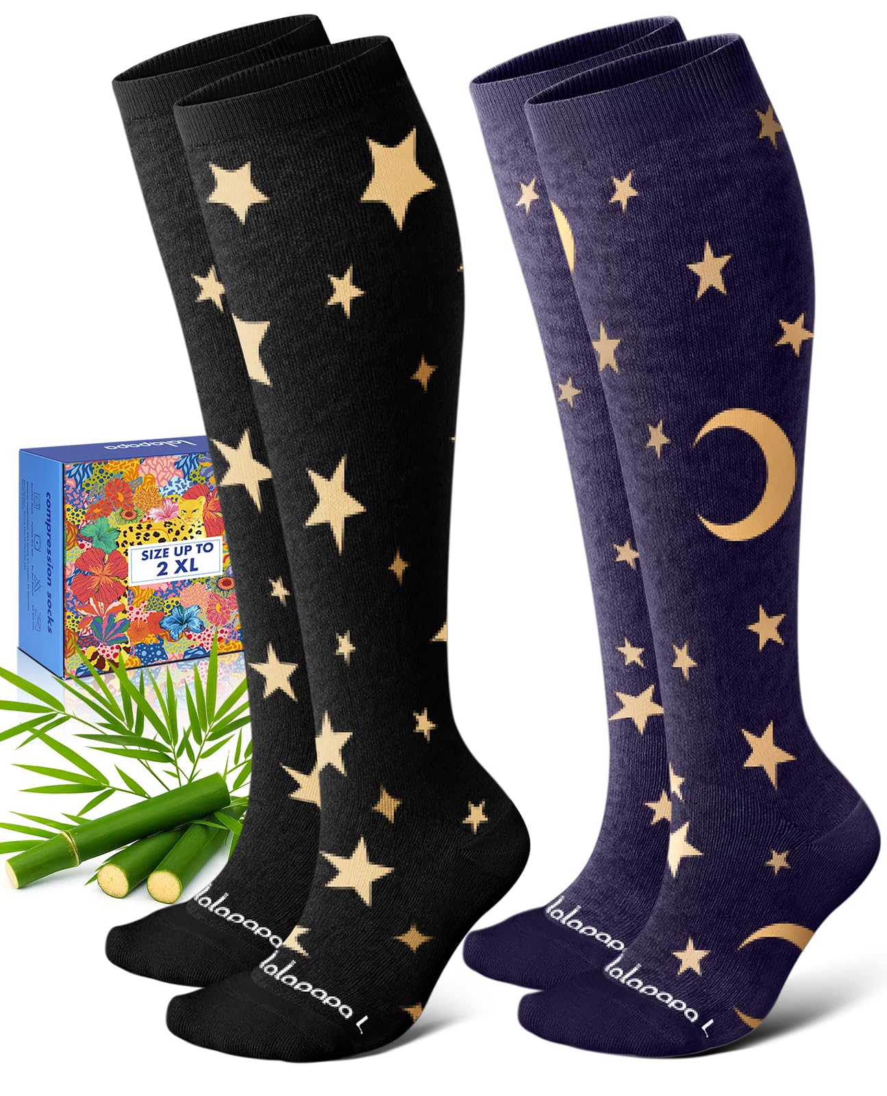 Lalapapa Bamboo Viscose Compression Socks