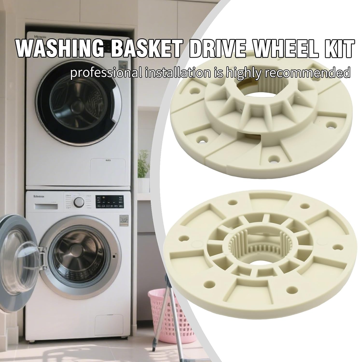 4 PACKS W10528947VP W10396887 Washer Basket Driven Hub Kit, Replacement for Whirlpool 7MWTW1950YW2, Kenmore 11022242510, Maytag MVWC415EW1