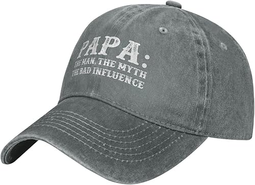 Miniatura 2 de Papa_ The Man, The Myth The Bad Influences Hat for Men Dad Hats Fashionable Hats