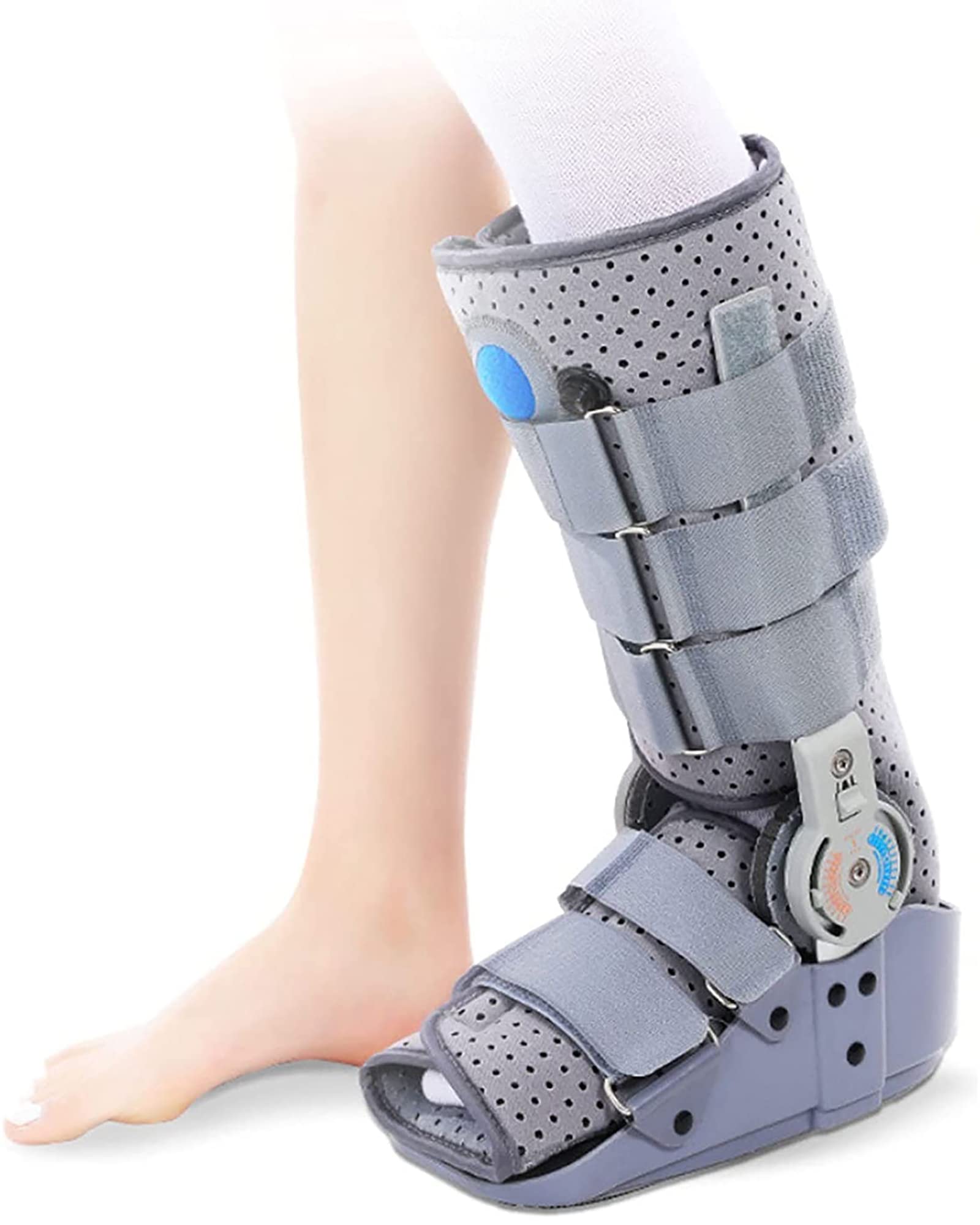 Bota para fascitis plantar de 90 grados para dormir durante la noche Soporte para dorsiflexión del tobillo Férula nocturna ajustable Zapatos para caminar para accidentes cerebrovasculares, l