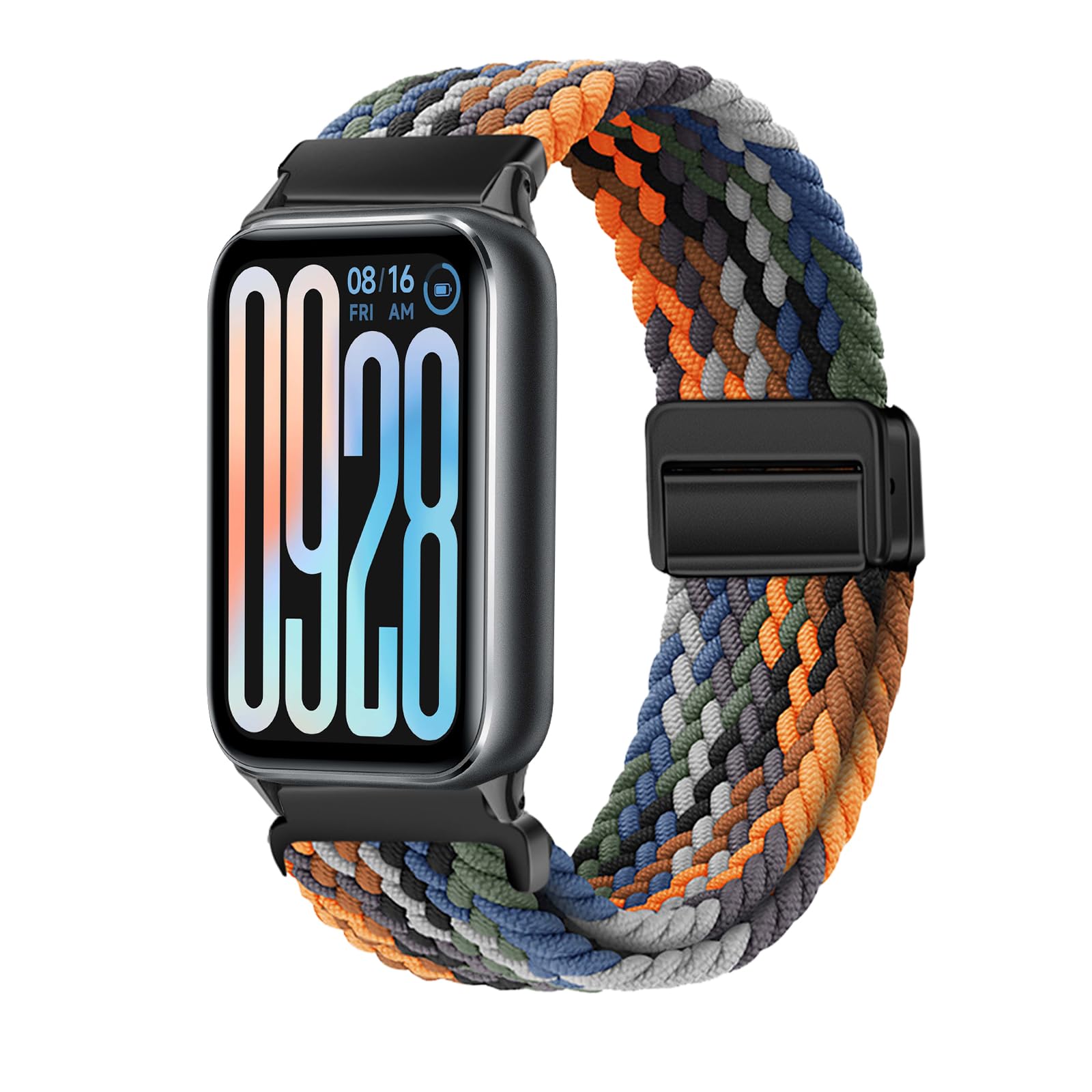 KeeFos Correa Compatible Con Xiaomi Smart Band 9 Pro/8 Pro/Redmi Watch 6/5/4, Nylon Correa de Magnética, Correas de Hombres y Mujeres para Xiaomi Mi Band 9 Pro/8 Pro - Camuflaje
