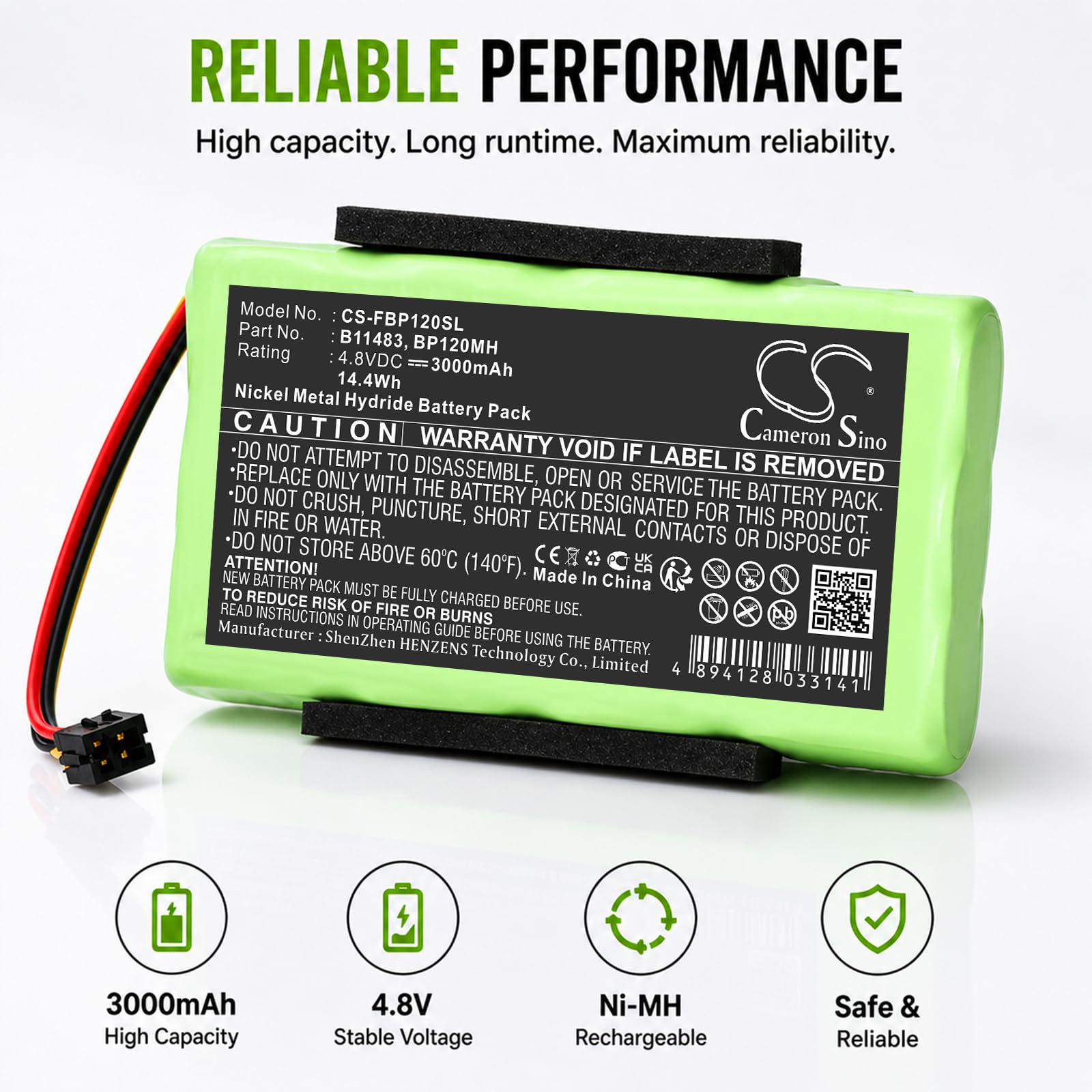 TECHTEK Batería 3000mAh Compatible con [Fluke] para Fluke 123 (Firmware Below V2.0), para Fluke 123S (Firmware Below V2.0), para 43 Power Quality Analyzers, para 43B Power Quality FBA