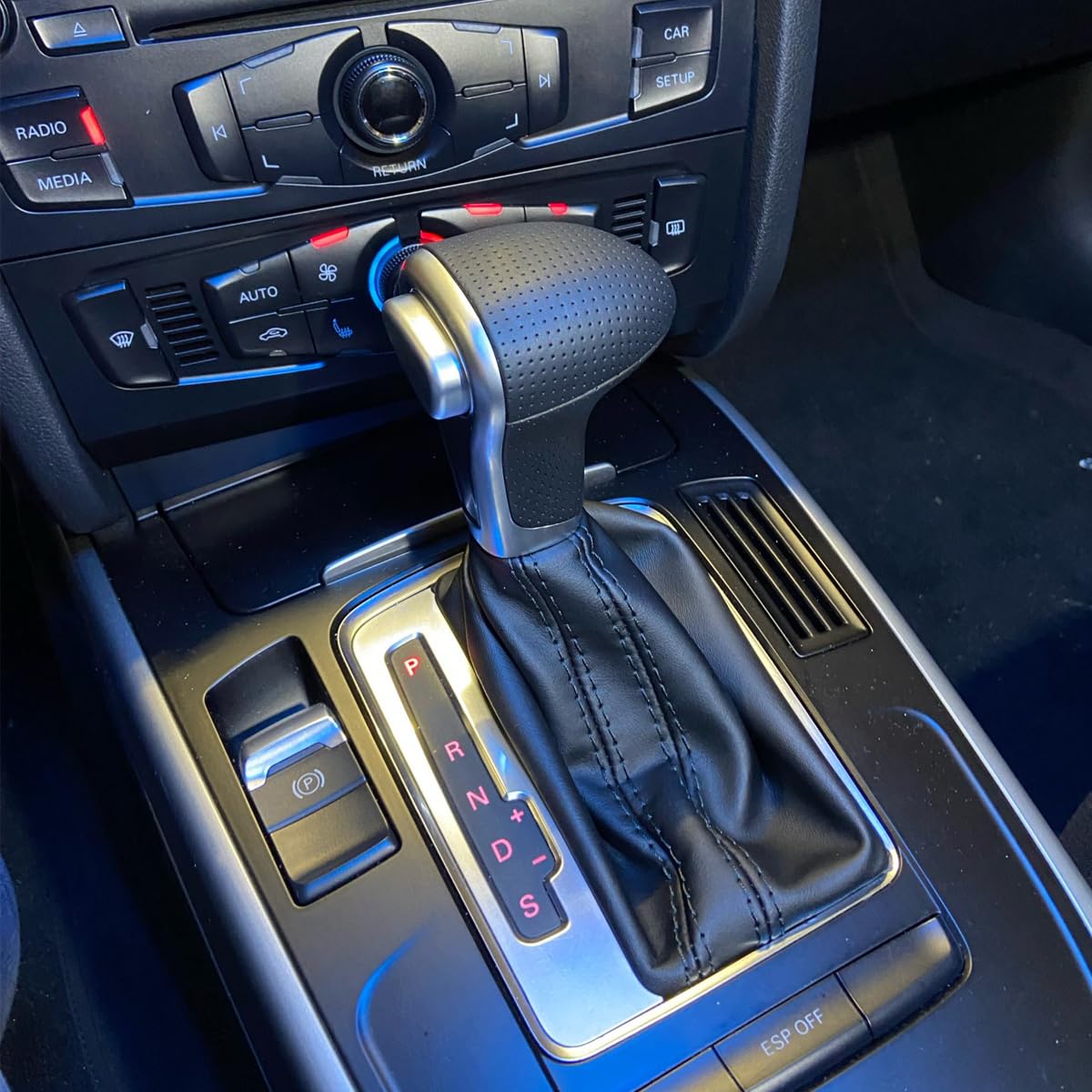 audi gear shift Somivo LHD Auto Automatic Knob with Black Leather for A4 B8 A5 Q5 2009 2010 2011 2012 2013 2014 4G1713139R 8KD713139 : Automotive Farbe:DIAMOND BLACK (GREY+ORANGE) Mag 1 85W140 GL-5 Cat_Lvl_1: Zubehör