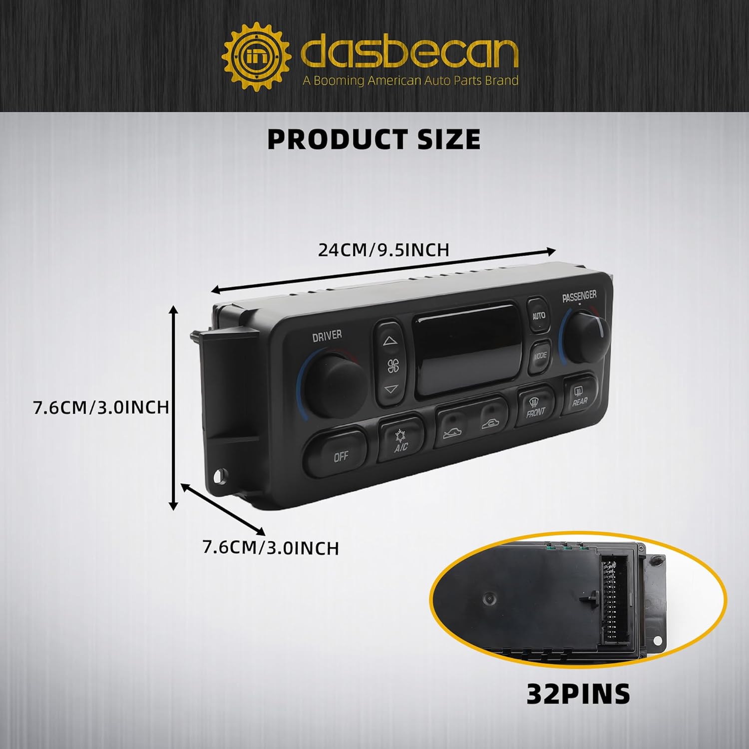 16256018 A/C Heater Climate Control Module Compatible with 1997-2004 C5 Corvette 5.7L V8 HVAC Control Replaces 09352181 16254311 1626603