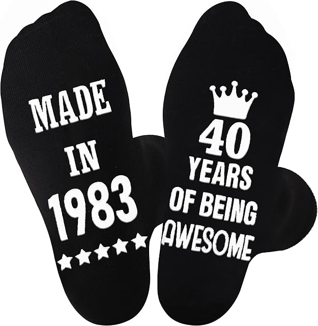 Jeasona 40th Birthday Gifts for Men Socks 1982 Birthday Gifts Men 40th Birthday Gifts for Men Funny 1983 Mens 40th Birthday Gifts Ideas 40th Birthday Ideas for Him