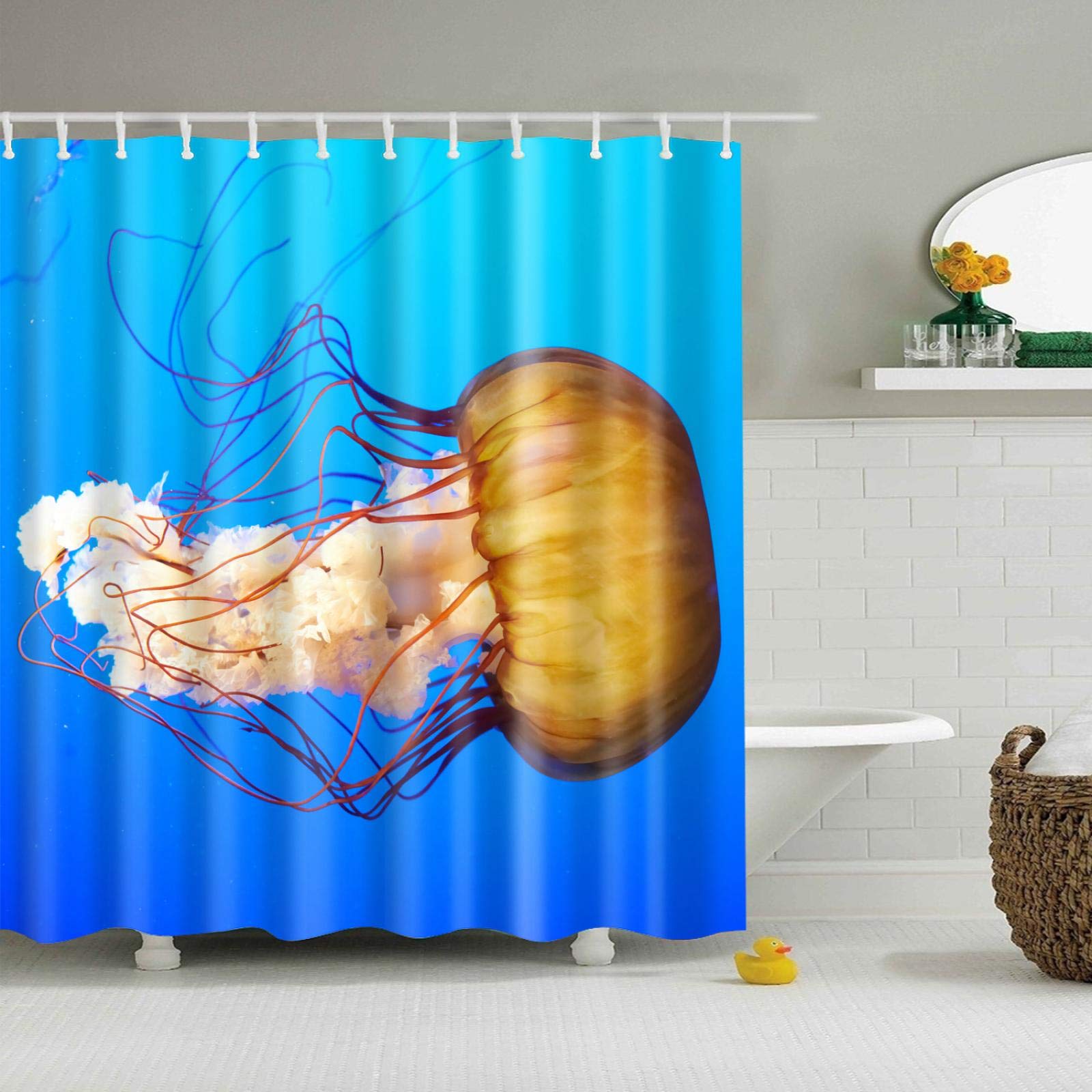 AILONEN 3D Schlangen Duschvorhang 180x240 Cm - Wasserabweisend