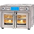 Gevi Air Fryer Toaster Oven Combo, Large Digital LED Screen Convection Oven with Rotisserie and Dehydrator, Extra Large Capacity Countertop Oven with Online Recipes